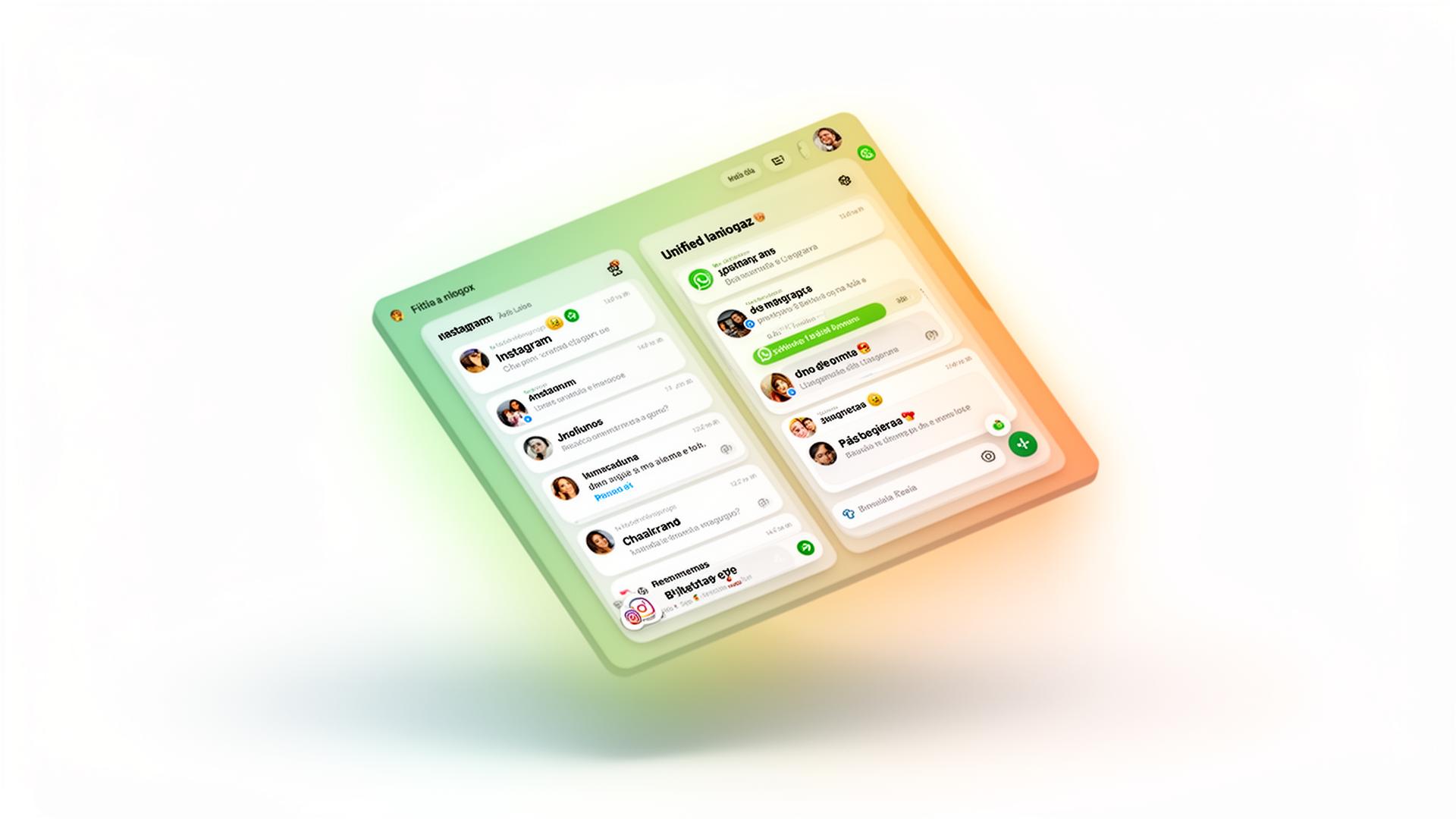 Caixa de entrada unificada Instagram e WhatsApp